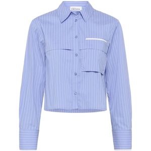 Karen by Simonsen, Dames, Blouses & Shirts, Blauw, Maat: 3XL