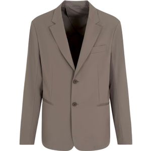 Emporio Armani, Heren, Jassen, Bruin, Maat: 2XL Polyamide,