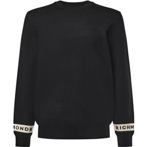 Richmond, Heren, Truien, Zwart, Maat: S Nylon,