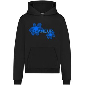 Flâneur - Watercolor Floral Hoodie - Zwart - Katoenmix