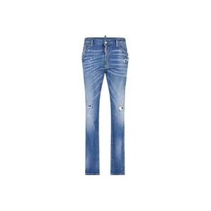 Dsquared2 Vintage Slim Fit Stretch Denim Jeans , Blue , Heren , Maat: M