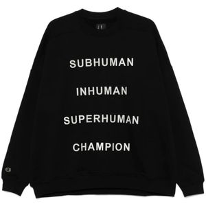 Rick Owens, Dames, Sweatshirts & Hoodies, Zwart, Maat: M