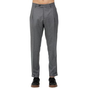 Berwick, Heren, Broeken, Grijs, Maat: S Flanel,