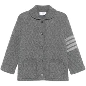 Thom Browne, Dames, Truien, Grijs, Maat: S Wol,