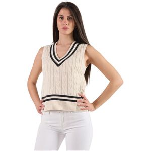 Ralph Lauren, Dames, Truien, Wit, Maat: L Katoen,