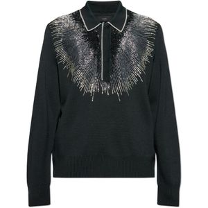 Amiri, Heren, Truien, Zwart, Maat: M Wol,