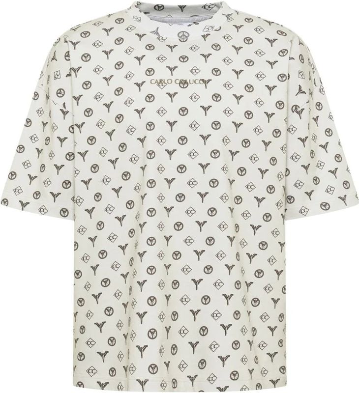 Carlo Colucci - Torn Pages - T-shirt - Wit - Oversized Logo