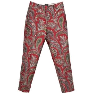 Etro, Dames, Broeken, Rood, Maat: M Poliester,