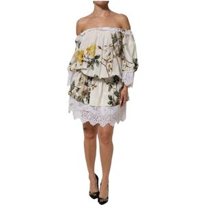Dolce & Gabbana, Dames, Jurken, Veelkleurig, Maat: XS Katoen,