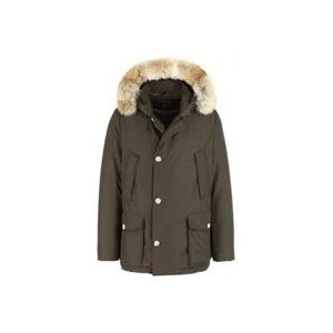 Woolrich Arctic Anorak with Detachable Fur , Green , Heren , Maat: S