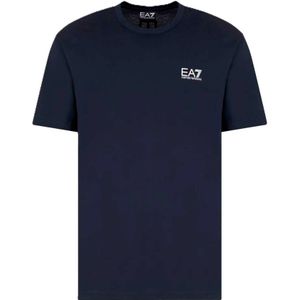 Emporio Armani Ea7, Heren, Tops, Blauw, Maat: S Katoen,