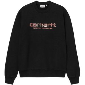 Carhartt Wip, Heren, Sweatshirts & Hoodies, Zwart, Maat: XS Katoen,