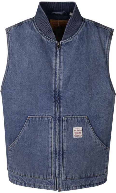 Levi's - Sansome Vest - Blauw - Heren - Katoen