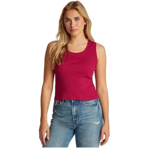 Tommy Jeans, Dames, Tops, Roze, Maat: XS Katoen,