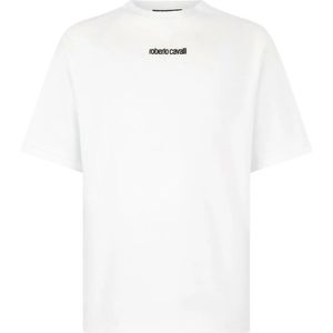 Roberto Cavalli, Heren, Tops, Wit, Maat: S Katoen,