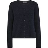 Mos Mosh - Mmalmine Knit Cardigan - Zacht Gebreid Vest - Blauw