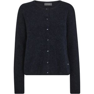 Mos Mosh - Mmalmine Knit Cardigan - Zacht Gebreid Vest - Blauw