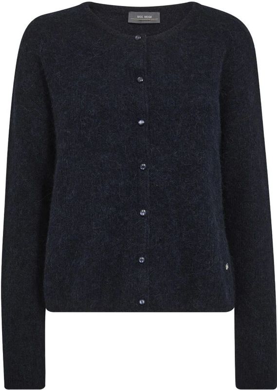 Mos Mosh - Mmalmine Knit Cardigan - Zacht Gebreid Vest - Blauw