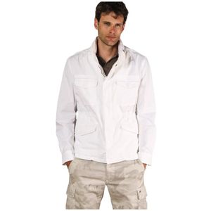 Mason's, Heren, Jassen, Wit, Maat: L Katoen,