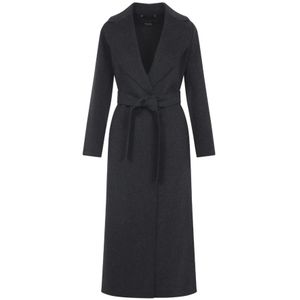 Max Mara, Dames, Mantels, Grijs, Maat: 2XS Wol,
