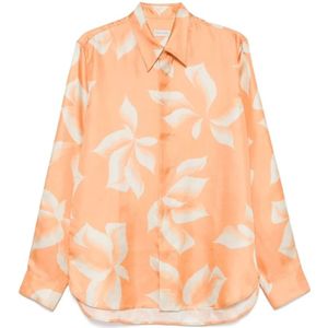 Dries Van Noten, Heren, Overhemden, Oranje, Maat: S