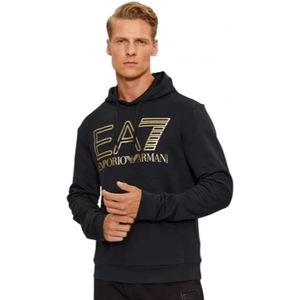 Emporio Armani Ea7, Heren, Sweatshirts & Hoodies, Zwart, Maat: S Katoen,