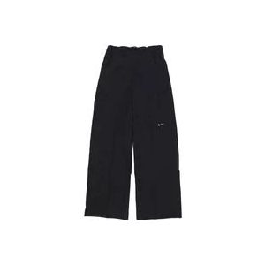 Nike Zwart/Wit Hoge Taille Geweven Broek , Black , Dames , Maat: S