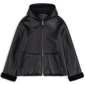 Axel Arigato, Heren, Jassen, Zwart, Maat: S Leer,