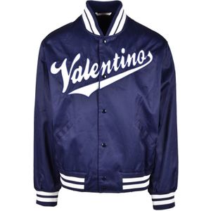 Valentino, Heren, Jassen, Blauw, Maat: L Katoen,