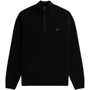 Fred Perry, Heren, Truien, Zwart, Maat: 2XL Wol,