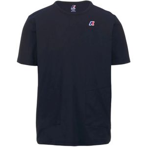 K-Way, Heren, Tops, Blauw, Maat: S Katoen,