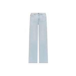 Twinset Hoge taille wijde jeans in licht denim , Blue , Dames , Maat: W26