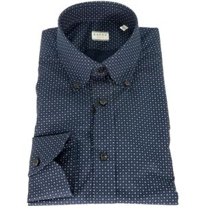 Xacus, Heren, Overhemden, Blauw, Maat: M Katoen,