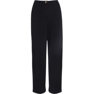 Ganni, Dames, Broeken, Zwart, Maat: XS Viscose,