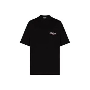 Balenciaga Politieke campagne t-shirt grote pasorm , Black , Heren , Maat: XS