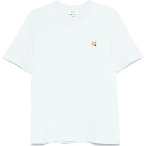 Maison Kitsuné, Heren, Tops, Blauw, Maat: L Katoen,