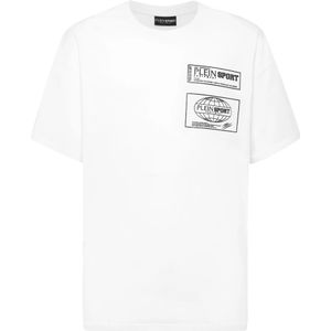 Plein Sport - Katoenen T-shirt - Wit - Ronde Hals