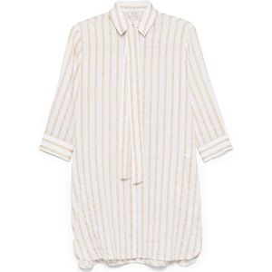 Mazzarelli, Dames, Blouses & Shirts, Wit, Maat: S Zijde,