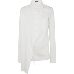 Ann Demeulemeester, Dames, Blouses & Shirts, Wit, Maat: S Katoen,