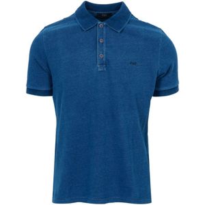 Fay, Heren, Tops, Blauw, Maat: 2XL Katoen,