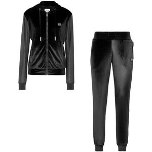 Philipp Plein, Dames, Jumpsuits & Playsuits, Zwart, Maat: S Velours,