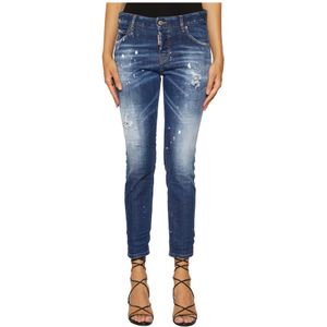 Dsquared2, Dames, Jeans, Blauw, Maat: XS Katoen,