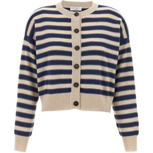 Brunello Cucinelli, Dames, Truien, Veelkleurig, Maat: S Kasjmier,