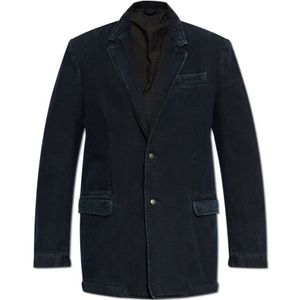 Diesel, unisex, Jassen, Blauw, Maat: L Denim,