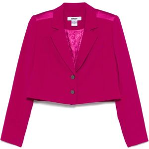 Dkny, Dames, Jassen, Roze, Maat: XL Leer,