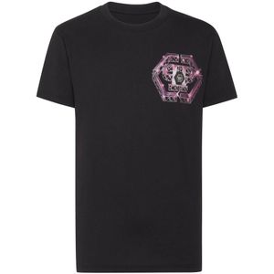 Philipp Plein, Heren, Tops, Zwart, Maat: 3XL Katoen,