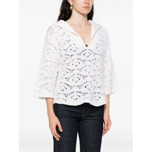 Tabaroni Cashmere, Dames, Truien, Wit, Maat: XS Kasjmier,