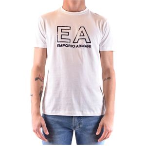 Emporio Armani, Heren, Tops, Wit, Maat: L Katoen,