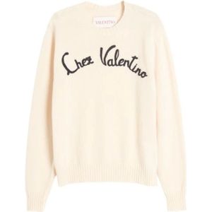 Valentino Garavani, Heren, Truien, Beige, Maat: L Wol,