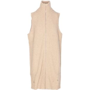 MM6 Maison Margiela, Dames, Jassen, Beige, Maat: M Wol,